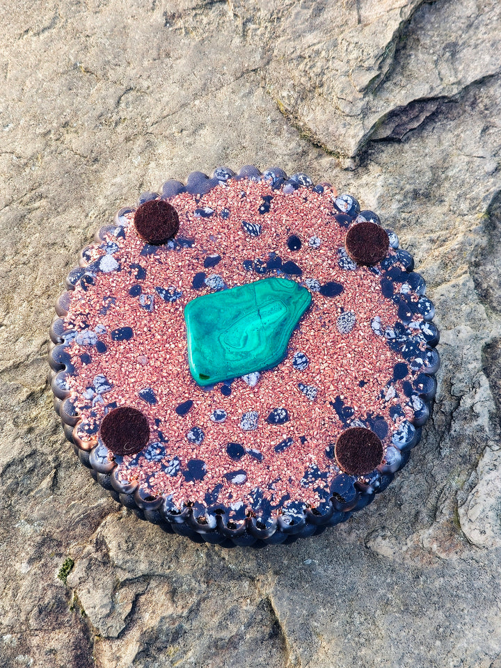 orgonite on a rock