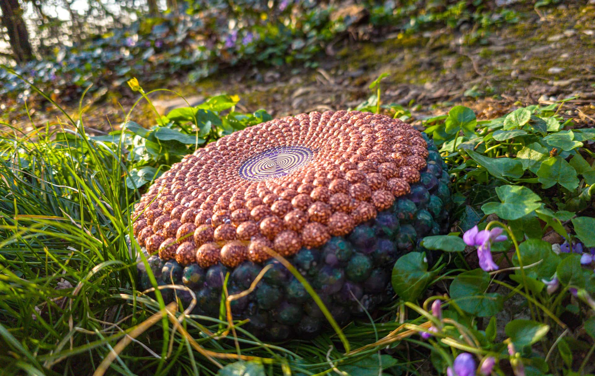 Orgonite on grass