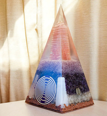 Nubian Orgonite Pyramid Golden Triangle