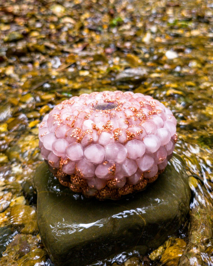 Cosmic Bubble Orgonite | Rose Quartz, Citrine