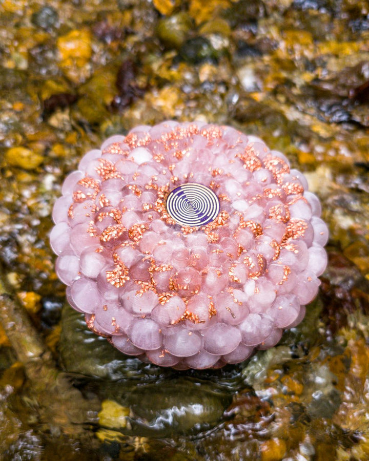 Cosmic Bubble Orgonite | Rose Quartz, Citrine
