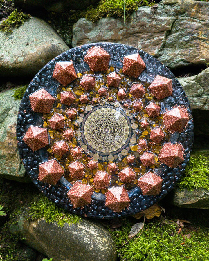 Sensor V Orgonite | Tiger's eye, hematite, kyanite
