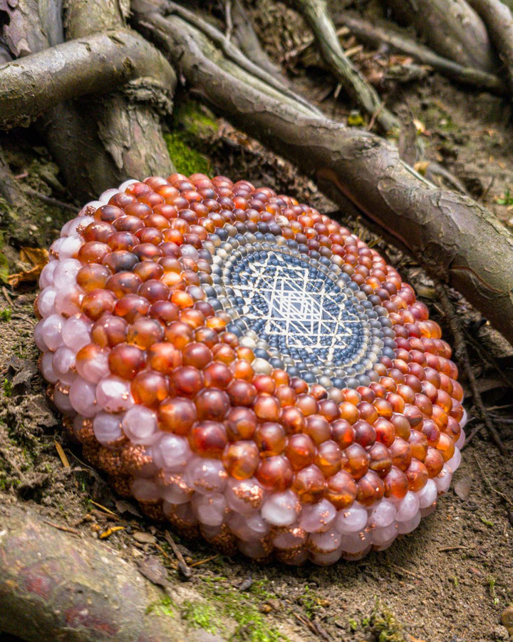 Torus Orgonite | Carnelean & Rose Quartz