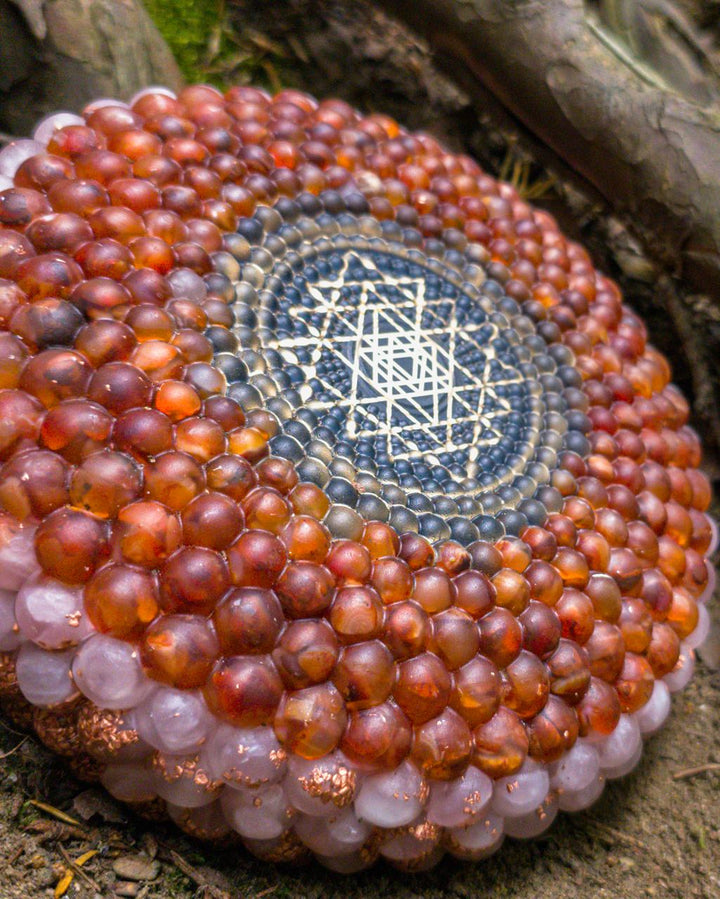 Torus Orgonite | Carnelean & Rose Quartz