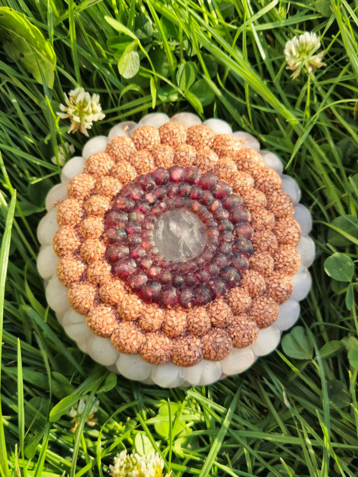 Cosmic Bubble Orgonite | Golden Triangle & Garnet