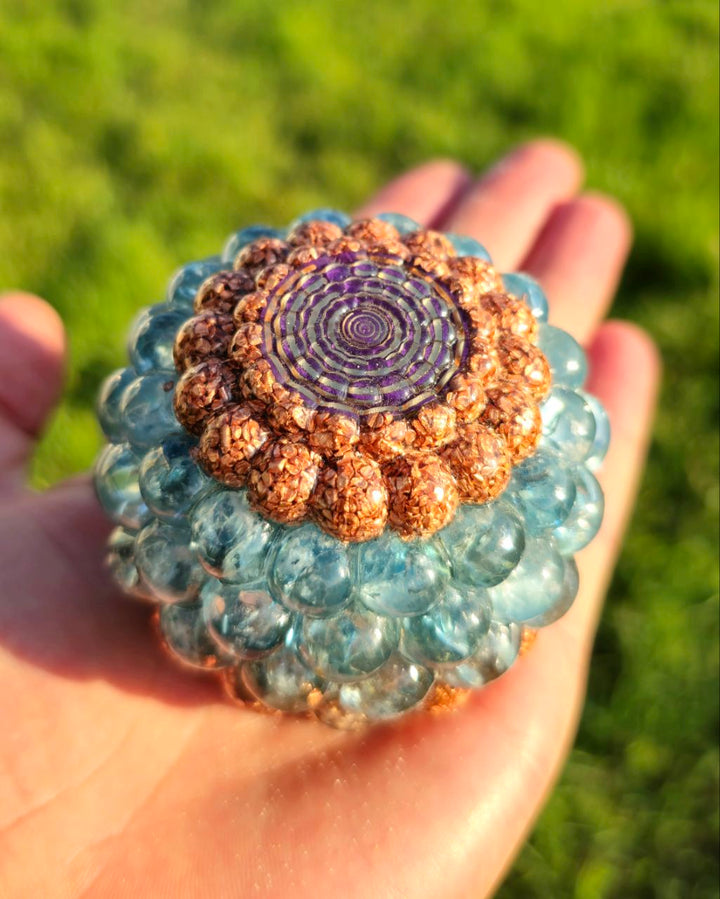 Lucid Dreaming Orgonite | Aquamarine & Blue Chalcedone