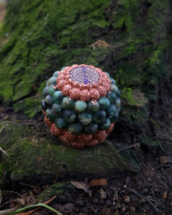 Emerald Lucid Dreaming Orgonite | Emerald, pink Opal, Rhodochrosite, Ruby