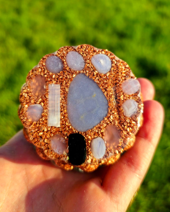Lucid Dreaming Orgonite | Aquamarine & Blue Chalcedone
