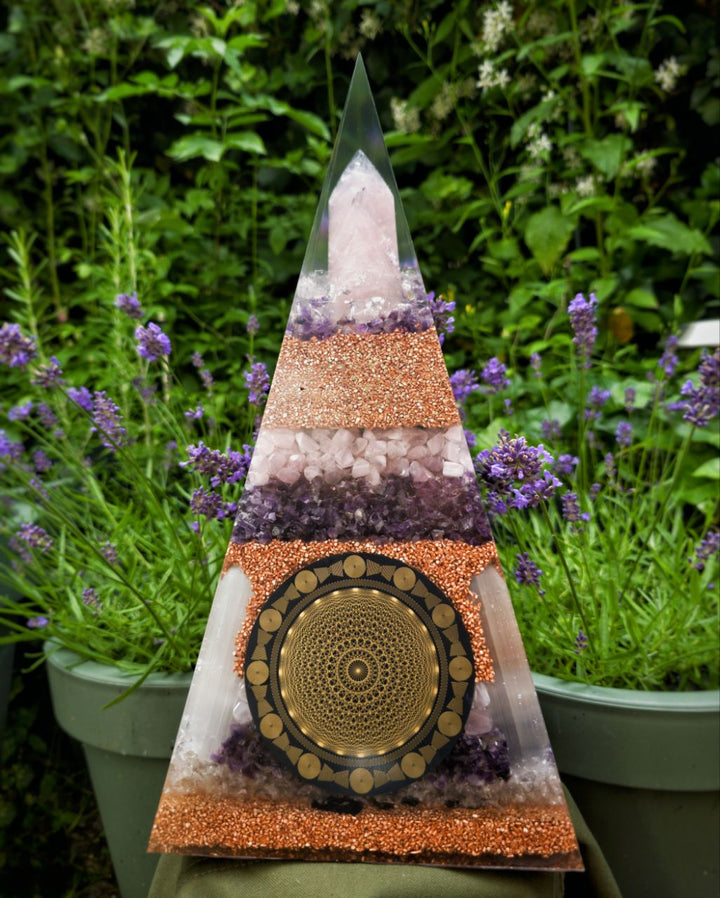 Golden Triangle Nubian Pyramid Orgonite
